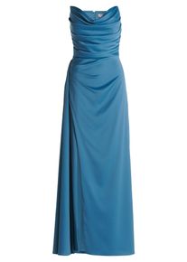 Abendkleid Vera Mont "Abendkleid figurbetont", Damen, Gr. 40, EURO, blau (shiny blaustone), 97% Polyester PES. 3% Elasthan EL., Kleider Abendkleid