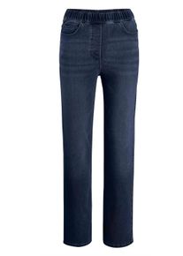 Stretch-Jeans GOLDNER "Bequeme Jeanshose VERA", Damen, Gr. 44, N-Gr, blau (marine), Obermaterial: 83% Baumwolle CO. 15% Polyester PES. 2% Elasthan EL., Jeans Stretch-Jeans