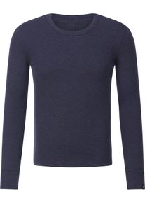 Funktionsunterhemd Babista "Thermow&auml;sche Langarmshirt ELMARO", Herren, Gr. L, weit, wei&szlig; (dunkelblau), Obermaterial: 75% Baumwolle CO. 25% Polyester COOLMAX PES(Coolmax)., Unterhemden Funktionsunterhemd