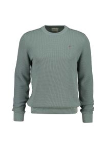 Sweater Gant "Strickpullover MICRO TEXTURED COTTON C-NECK 1er Pack", Herren, Gr. XXL, gr&uuml;n (eukalyptus (ceramic grau)), Obermaterial: 100% Baumwolle CO., Sweatshirts Sweater