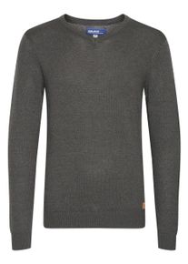 Strickfleece-Pullover Blend "Strickpullover BHDansel", Herren, Gr. M, grau (charcoal), Obermaterial: 50% Baumwolle CO. 50% Polyacryl PAN., Pullover Strickfleece-Pullover