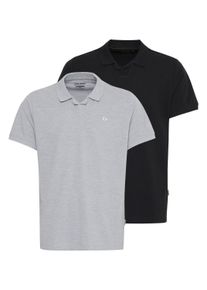 Poloshirt Blend "Poloshirt BHPolo", Herren, Gr. M, grau (stonemixschwarz), Web, Obermaterial: 100% Baumwolle CO., regular fit normal, Shirts Poloshirt