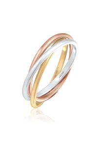 Silberring Elli "Ring Wickelring Trio Trini Basic 925 Silber" Gr. 52, bunt, Fingerringe, Damen, 52, Silber 925 (Sterlingsilber), Silberring