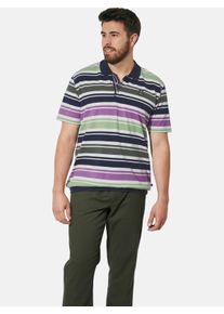 Poloshirt CHARLES COLBY "Poloshirt EARL MORTBERT", Herren, Gr. XXL, blau (dunkelblau gestreift), Obermaterial: 100% Baumwolle CO., comfort fit normal, ohne Ausschnitt, Shirts Poloshirt