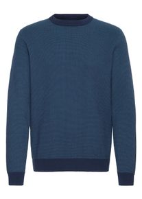 Strickfleece-Pullover Blend "Strickpullover BHPullover", Herren, Gr. L, blau (marineblaus), Obermaterial: 70% Baumwolle CO. 30% Nylon NY., Pullover Strickfleece-Pullover