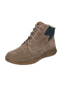 Stiefelette Josef Seibel "Amelie 09, taupe-kombi", Damen, Gr. 36, grau (taupe, kombi), Obermaterial: 80% Rindsleder Leather cow. 20% Textilmaterial TEXMAT., Schuhe Stiefelette
