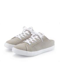Sabot Vivance "Sneaker, Clog, Slip-On-Sneaker", Damen, Gr. 39, grau (hellgrau), Obermaterial: 100% Textilmaterial. Decksohle: 100% Textilmaterial. Futter: 100% Textilmaterial. Laufsohle: 100% Synthetik, unifarben, Basic, Schuhe Sabot, zum Reinschl&uuml;pfen mit Schn&uuml;rung VEGAN