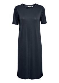 Shirtkleid oxmo "Shirtkleid OXBrinja", Damen, Gr. S, N-Gr, blau (total eclipse), Obermaterial: 64% Modal CMD. 36% Polyester PES., Kleider Shirtkleid