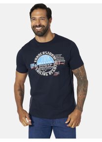 T-Shirt Jan Vanderstorm "T-Shirt ULFERT", Herren, Gr. XL, blau (dunkelblau), Obermaterial: 100% Baumwolle CO., Shirts T-Shirt