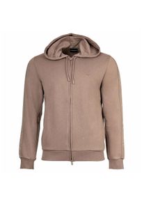 Sweatshirt Emporio Armani "Sweatjacke Basic Terry", Herren, Gr. XL, beige, Obermaterial: 60% Baumwolle CO. 40% Polyester PES., Sweatshirts Sweatshirt