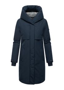 Wintermantel Navahoo "Wintermantel Domingaa 14", Damen, Gr. XXL, blau (navy), Obermaterial: 100% Polyester PES. Obermaterial: Futter: 95% Polyester PES. 5% Elasthan EL. 100% Polyester PES., M&auml;ntel Wintermantel