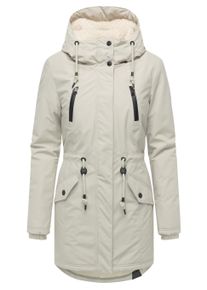 Wintermantel Ragwear "Wintermantel Elsien", Damen, Gr. L, beige (bone25), Obermaterial: 100% Polyester PES. Obermaterial: Futter: 100% Polyester PES. 100% Polyester PES., M&auml;ntel Wintermantel