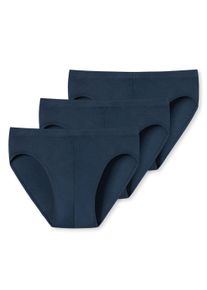 Slip uncover by Schiesser "Slip UNCOVER Cotton 3PACK Supermini 3er Pack", Herren, Gr. M, blau (dunkelblau), Obermaterial: 95% Baumwolle CO. 5% Elasthan EL., Unterhosen Slip