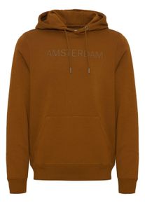 Kapuzenpullover Blend "Hoodie BHSweatshirt", Herren, Gr. L, braun (monk's robe), Obermaterial: 70% Baumwolle CO. 30% Polyester PES., unifarben, Pullover Kapuzenpullover