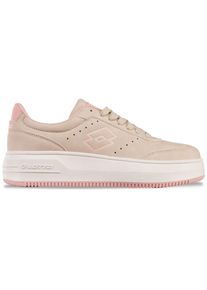 Sneaker Lotto, Damen, Gr. 41, rosa (beige, rose), Synthetik, mehrfarbig, Schuhe Sneaker, - auf Plateau Sneakersohle