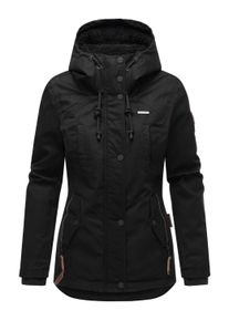 Winterjacke Marikoo "Winterjacke Bikoo", Damen, Gr. XS, schwarz (schwarz with schwarz fur), Obermaterial: 100% Baumwolle CO. Obermaterial: Futter: 100% Polyester PES. 100% Polyester PES., Jacken Winterjacke