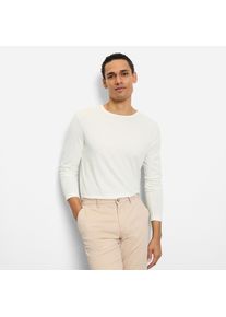 Longsleeve OLYMP, Damen, Gr. M, sanftes wei&szlig;, Single Jersey, Obermaterial: 60% Baumwolle, 40% Modal, regular fit, Rundhals, Shirts Longsleeve, Single Jersey, unifarben, regular fit, Rundhals, casual