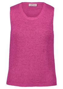 Kurzarmpullover Cartoon "Strick-Top mit Rundhalsausschnitt", Damen, Gr. 38, pink (magenta haze), Obermaterial: 65% Polyacryl PAN. 35% Polyamid PA., Pullover Kurzarmpullover