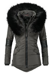 Winterjacke Navahoo "Winterjacke Nirvana", Damen, Gr. S, grau (anthrazitgrau), Obermaterial: 100% Polyester PES. Obermaterial: Futter: 100% Polyester PES. 100% Polyester PES., Jacken Winterjacke