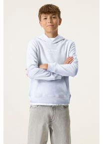 Hoodie Garcia, Jungen, Gr. 128/134, dusy aqua, Sweatware, Obermaterial: 80% Baumwolle, 20% Polyester, regular fit taillenbedeckt, Rippb&uuml;ndchen, Sweatshirts Hoodie, mit Print