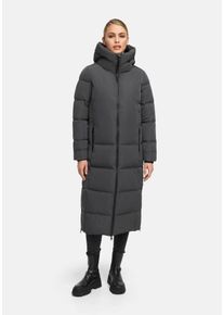 Winterjacke Marikoo "Marikoo Honiaa Damen Winter Steppmantel Parka N074", Damen, Gr. M, grau (anthrazit), Obermaterial: 100% Polyester PES., Jacken Winterjacke