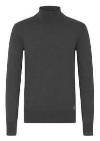 Rollkragenpullover Blend "Rollkragenpullover BHFibes", Herren, Gr. S, grau (charcoal mix), Obermaterial: 70% Baumwolle CO recyc.. 30% Polyester Pol. recyc.., Pullover Rollkragenpullover