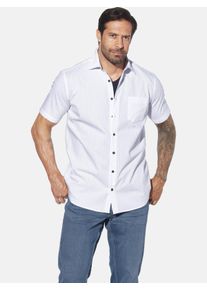 Kurzarmhemd Jan Vanderstorm "Hemd JORMA", Damen, Gr. XL, weit, wei&szlig;, Obermaterial: 67% Baumwolle CO. 30% Polyester COOLMAX PES(Coolmax). 3% Elasthan EL., Hemden Kurzarmhemd