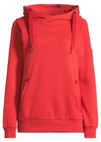 Kapuzenpullover SALZHAUT "Hoodie S&Uuml;NN", Damen, Gr. XS, rot (chilli rot), Obermaterial: 55% Baumwolle CO. 45% Polyester PES., Pullover Kapuzenpullover