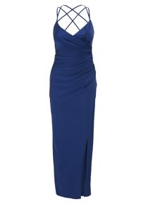 Abendkleid Vera Mont "Abendkleid figurbetont", Damen, Gr. 42, EURO, blau (festival blau), Obermaterial: 82% Polyamid PA. 18% Elasthan EL., Kleider Abendkleid