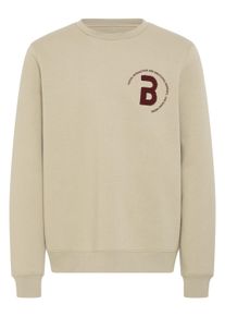 Longpullover Blend "Sweater BHFLORIAN", Herren, Gr. S, beige (crockery), Obermaterial: 50% Baumwolle CO. 50% Polyester PES., Pullover Longpullover