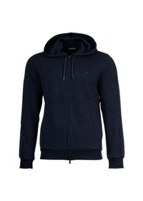 Sweatshirt Emporio Armani "Sweatjacke Basic Terry", Herren, Gr. XXL, blau, Obermaterial: 60% Baumwolle CO. 40% Polyester PES., Sweatshirts Sweatshirt