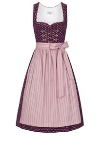 N&uuml;bler Dirndl N&Uuml;BLER "Dirndl midi Thea", Damen, Gr. 38, EURO, lila (beere), Obermaterial: 100% Baumwolle CO., Kleider Dirndl