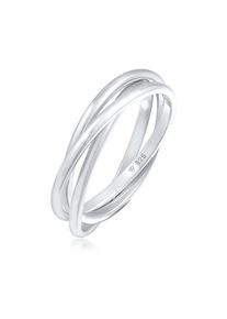 Silberring Elli "Ring Wickelring Trio Trini Basic 925 Silber" Gr. 54, silber, Fingerringe, Damen, 54, Silber 925 (Sterlingsilber), Silberring