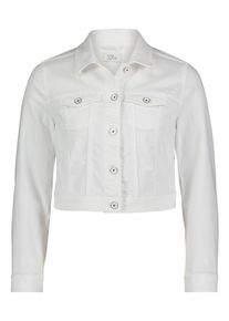 Jeansjacke Vera Mont "Jeansjacke mit Waschung", Damen, Gr. 44, wei&szlig;, Obermaterial: 98% Baumwolle CO. 2% Elasthan EL., Jacken Jeansjacke