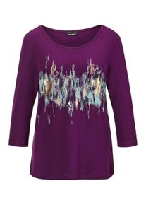 Print-Shirt GOLDNER "Kurzgr&ouml;&szlig;e Shirt", Damen, Gr. 24, pink (beere), Obermaterial: 95% Viskose CV. 5% Elasthan EL., normal, Tubular, Shirts Print-Shirt, stretchbequemer Viskosejersey