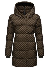 Steppmantel Ragwear "Steppmantel Niara Print", Damen, Gr. XXL, braun, Obermaterial: 100% Polyester PES. Obermaterial: Futter: 100% Polyester PES. 100% Polyester PES., M&auml;ntel Steppmantel