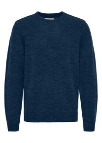 Strickfleece-Pullover Blend "Strickpullover BHPullover", Herren, Gr. XXL, blau (marineblaus), Obermaterial: 85% Polyacryl PAN. 15% Wolle WO., Pullover Strickfleece-Pullover