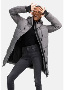 Winterjacke Marikoo "Marikoo Kaituu Damen Winter Steppjacke N008", Damen, Gr. M, grau, Obermaterial: 100% Polyester PES., Jacken Winterjacke