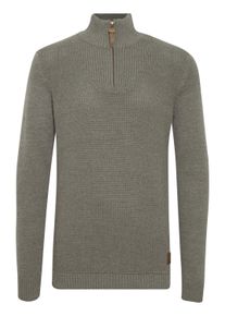 !Solid Troyer SOLID "Troyer SDTommy", Herren, Gr. S, grau (grau mel), Obermaterial: 50% Baumwolle CO. 50% Polyacryl PAN., Pullover Troyer