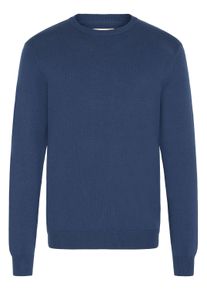 Strickfleece-Pullover Blend "Strickpullover BHDAN", Herren, Gr. S, blau (marineblaus), Obermaterial: 70% Viskose CV. 30% Nylon NY., Pullover Strickfleece-Pullover
