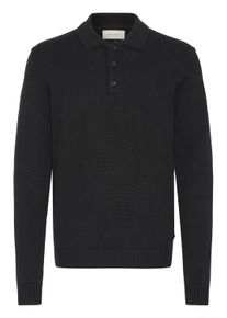 Strickfleece-Pullover Blend "Strickpullover BHDENO", Herren, Gr. L, schwarz, Obermaterial: 50% Baumwolle CO. 50% Polyacryl PAN., Pullover Strickfleece-Pullover