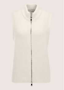 Madeleine Mode Strickjacke MADELEINE "Strickweste Modische Weste mit Grobstrick-Design", Damen, Gr. 36/38, wei&szlig; (perlwei&szlig;), Obermaterial: 72% Wolle mw. 22% Polyamid PA. 6% Kaschmir WS., Modern, gerade, Strickjacken Strickjacke, Markanter Grobstrick