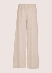 Madeleine Mode Schlupfhose MADELEINE "Palazzohose Schlupfhose mit grafischen Muster", Damen, Gr. 46, N + K Gr, berber, Obermaterial: 100% Viskose CV., Hosen Schlupfhose, Schlupfhose mit tonigem Jacquard