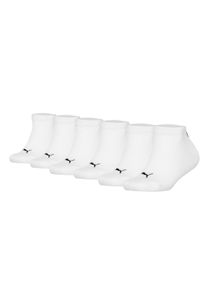 Sneakersocken Puma "Socken Plain Sneaker ECOM 6P 6er Pack", M&auml;dchen, Gr. 39-42, wei&szlig;, Obermaterial: 72% Baumwolle CO. 14% Polyamid PA. 12% Polyester PES. 2% Elasthan EL., Socken Sneakersocken