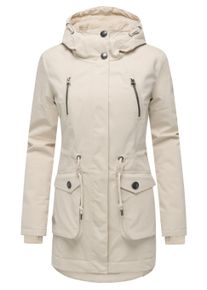 Kurzmantel Ragwear "Kurzmantel Ellsa YOUMODO", Damen, Gr. XXL, beige (ecru), Obermaterial: 100% Polyester PES. Obermaterial: Futter: 100% Polyester PES. 100% Polyester PES., M&auml;ntel Kurzmantel
