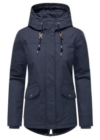 Winterjacke Ragwear "Winterjacke Parkker Warm YOUMODO", Damen, Gr. 4XL, blau (navy), Obermaterial: 65% Polyester PES. 35% Baumwolle CO. Obermaterial: Futter: 100% Polyester PES. 100% Polyester PES., Jacken Winterjacke