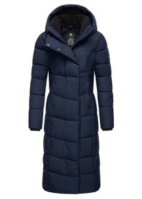 Steppmantel Ragwear "Steppmantel Pavla Extralong", Damen, Gr. 3XL, blau (navy24), Obermaterial: 100% Polyester PES. Obermaterial: Futter: 100% Polyester PES. 100% Polyester PES., M&auml;ntel Steppmantel