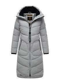 Winterjacke Marikoo "Marikoo Benikoo Damen lange Winterjacke B949", Damen, Gr. XL, grau, Obermaterial: 92% Nylon NY. 8% Elasthan EL., Jacken Winterjacke