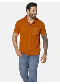 Poloshirt Jan Vanderstorm "Poloshirt STILTOR", Herren, Gr. 5XL, orange, Obermaterial: 100% Baumwolle CO., Shirts Poloshirt