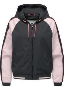 Outdoorjacke Ragwear "Outdoorjacke Nicandra Sporty YOUMODO", Damen, Gr. M, grau (dunkelgrau), Obermaterial: 100% Polyester PES. Obermaterial: Futter: 100% Polyester PES., l&auml;ssig geschnitten, Rundhals, &Auml;rmel ohne &Auml;rmelschlitz B&uuml;ndchen, Jacken Outdoorjacke, Sportliche &Uuml;bergangsjacke mit Kapuze